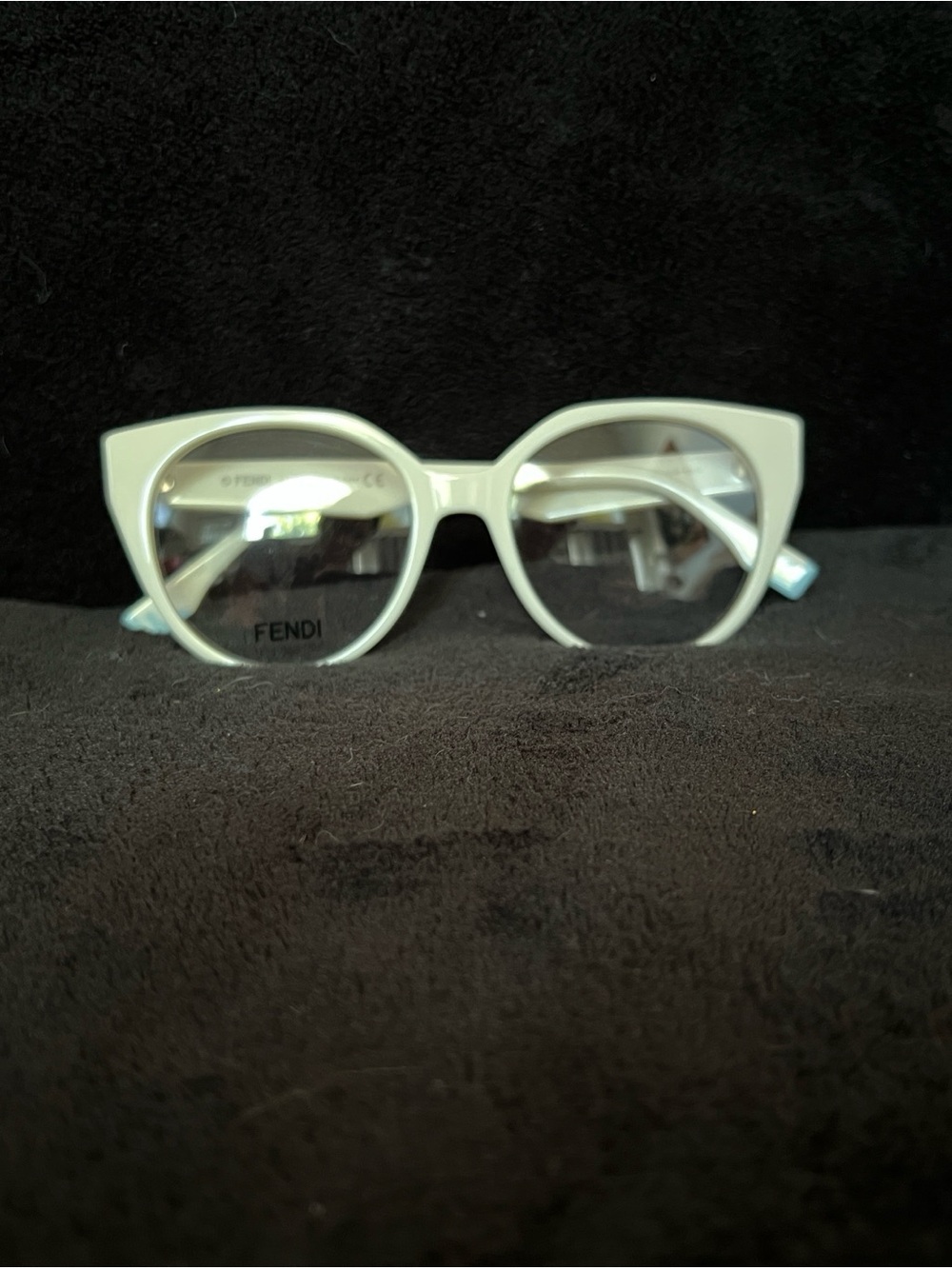 Fendi Women's Cat-Eye Glasses in White Frame